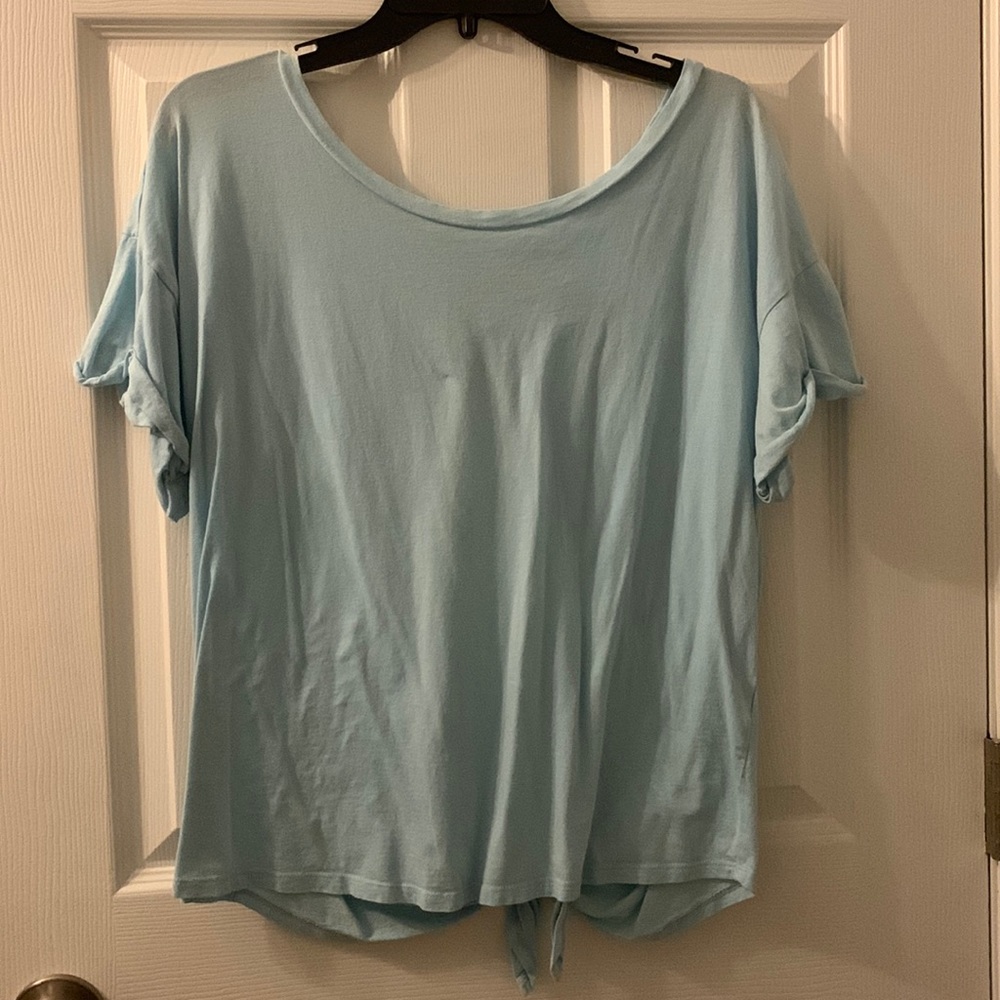 Forever21 Blue Back Cutout Activewear Top
